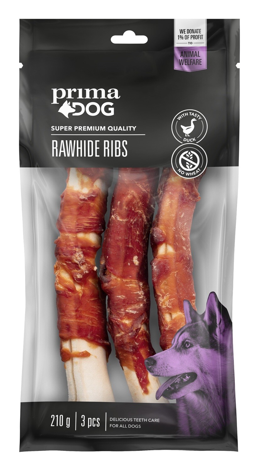 Primadog Rawhide ribs m and