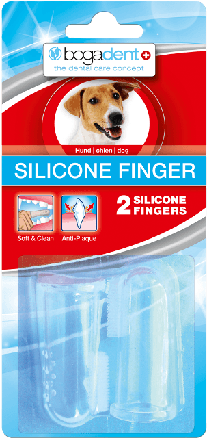 Bogadent silicone finger hund 2 stk