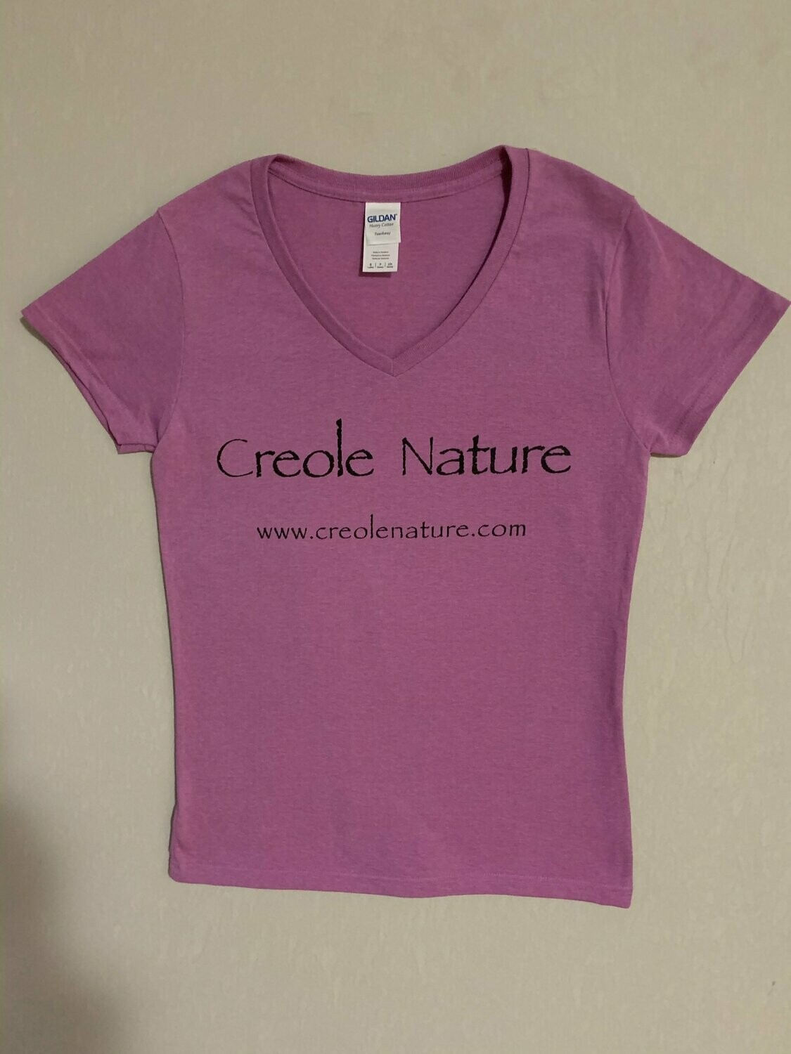 Women's Cotton heather pink V-Neck