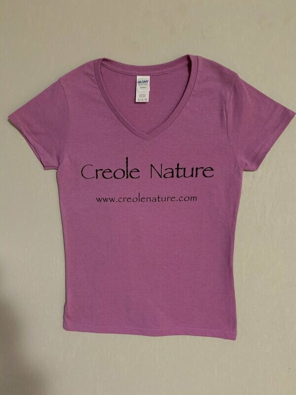 Women's Cotton heather pink V-Neck