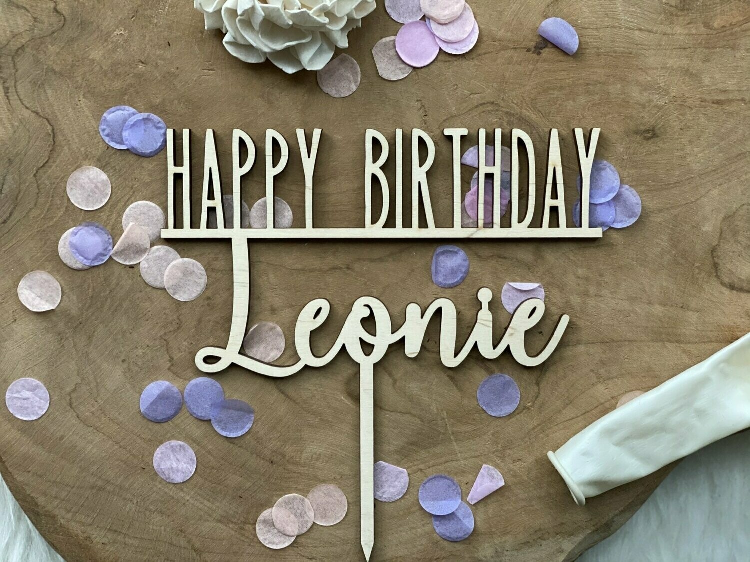 Personalisierter Caketopper - Happy Birthday