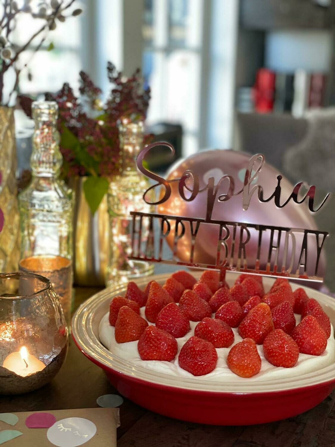 Personalisierter Caketopper - Happy Birthday Acryl