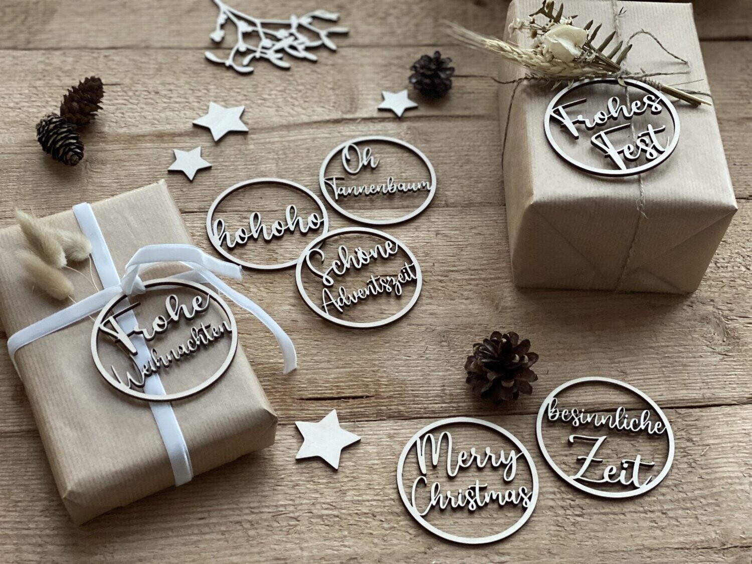 Geschenkanhänger - Weihnachten Ø8cm