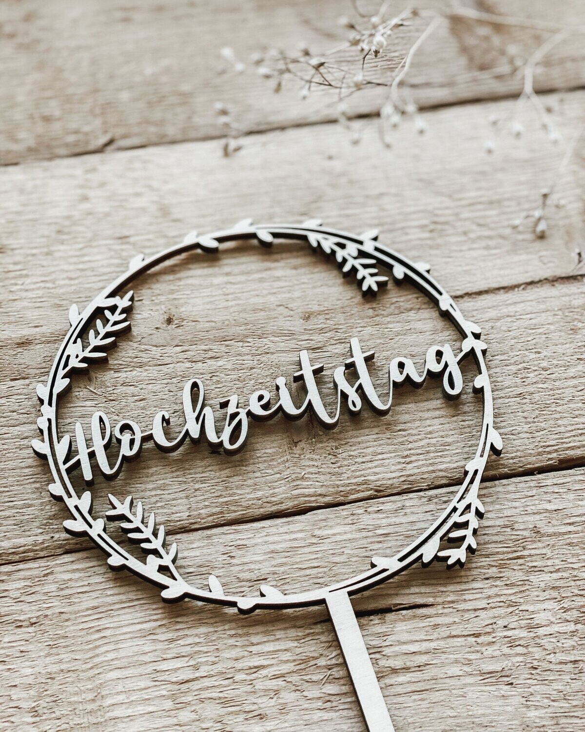 Caketopper Fliederkranz - Hochzeitstag