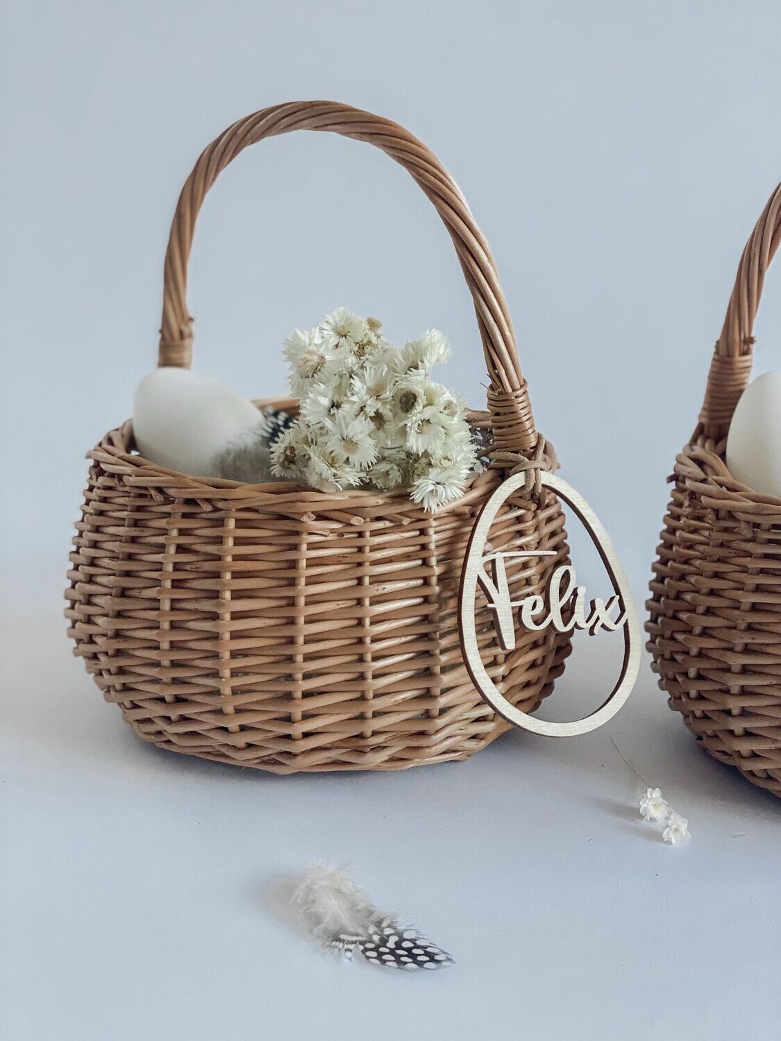Personalisiertes Osterkörchen I Osternest I Ei-Anhänger für Osterkorb I Osterdeko I Ei-Anhänger ausgestanzt