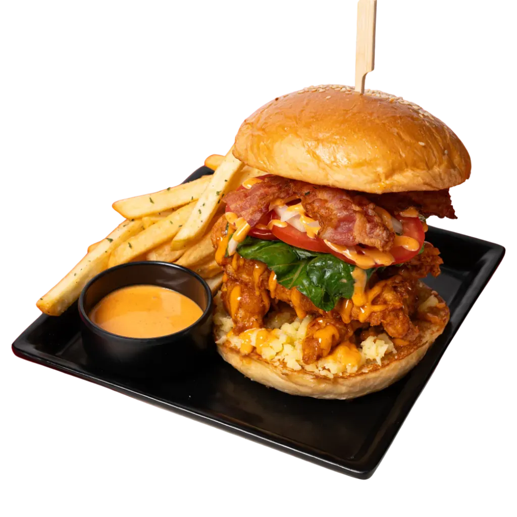 Chicken Cheddar n Bacon Burger