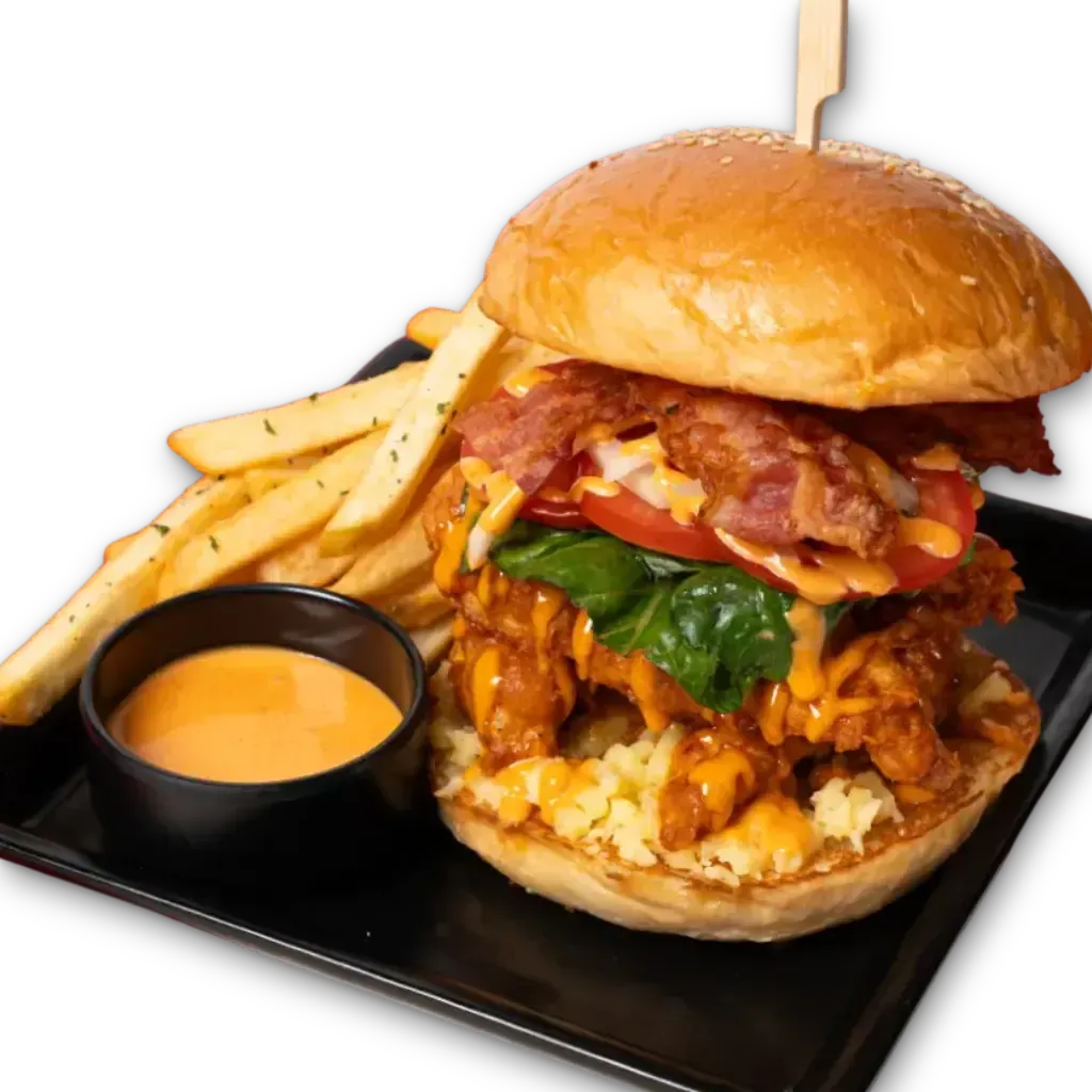 Chicken Cheddar n Bacon Burger