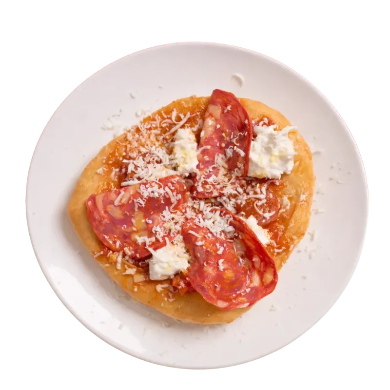 Chorizo Fritta Fried Pizza