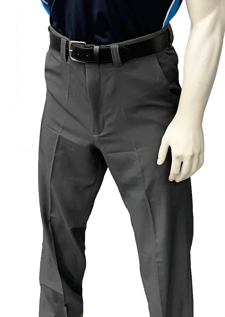 BBS358CH- "NEW" Men's or Women's Smitty "4-Way Stretch" FLAT FRONT PLATE PANTS with SLASH POCKETS "EXPANDER WAISTBAND"- Charcoal Grey
