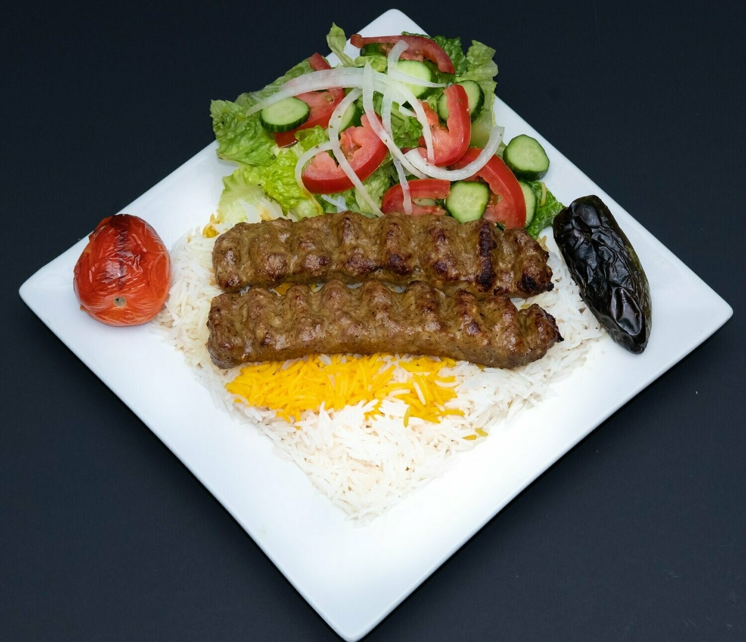 Ground Beef Kabob Platter