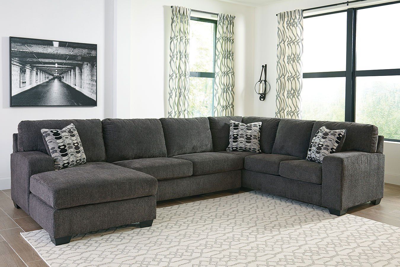 Ashley 3 -piece Ballinasloe Smoke Sectional Ashley 3 -piece Ballinasloe Smoke Sectional