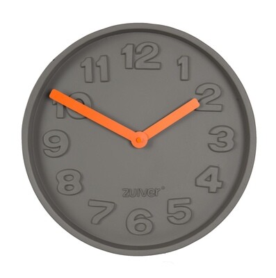 Zuiver Clock Orange Concrete Time