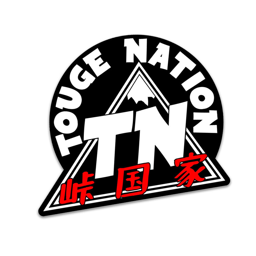 OFFICIAL TOUGE NATION COMIC STYLE MOUNTAIN LOGO JDM DRIFT STICKER DECAL