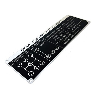 GEAR SHIFTING INSTRUCTIONS PLACARD : 40-SERIES LAND CRUISER (5-SPEED)