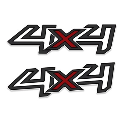 FORD RANGER 4x4 QTR-PANEL DECAL SET : WILDTRAK / XLT (2012-2018) - DARK GREY