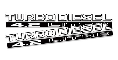 TURBO DIESEL 4.2 LITRE DOOR DECAL SET : NISSAN PATROL (GU)