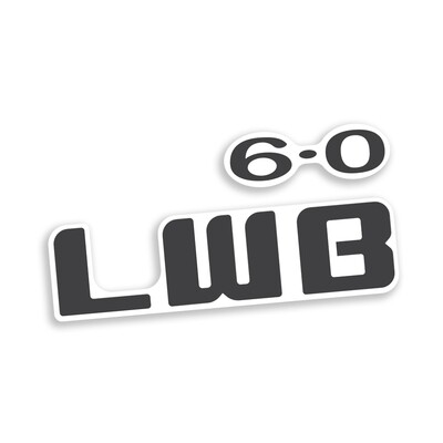 TAILGATE 6.0 LWB DECAL : 2005-2019 TOYOTA HIACE (OE# TOEA1474)