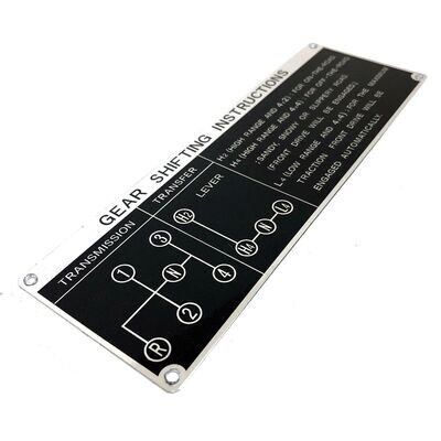 GEAR SHIFTING INSTRUCTIONS PLACARD : 40-SERIES LAND CRUISER (4-SPEED)