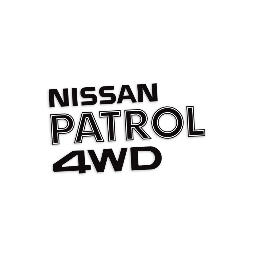 NISSAN PATROL 4WD TAILGATE DECAL : MQ/MK/160 NISSAN PATROL