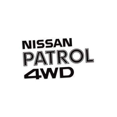 NISSAN PATROL 4WD TAILGATE DECAL : MQ/MK/160 NISSAN PATROL