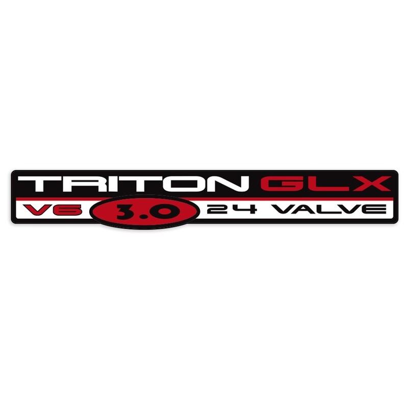 DOOR &amp; TAILGATE DECAL : TRITON GLX V6 3.0 24 VALVE (RED) (1996-2006 MK MITSUBISHI TRITON)