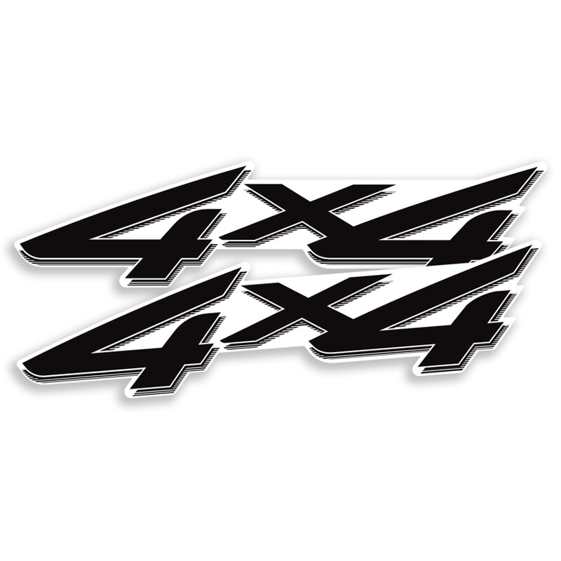 REPRODUCTION 4X4 DECAL SET : FORD F250/F250 SUPER DUTY (2002-2004) - BLACK