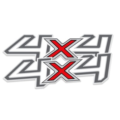 FORD RANGER 4x4 QTR-PANEL DECAL SET : WILDTRAK / XLT (2012-2018) - SILVER GREY