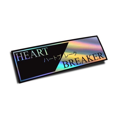 OFFICIAL TOUGE NATION &quot;HEART BREAKER&quot; SLAP STICKER (RAINBOW HOLO)