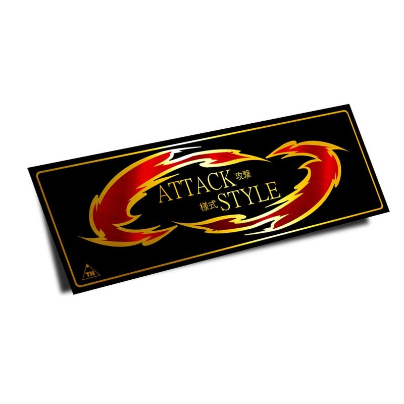 OFFICIAL TOUGE NATION "ATTACK STYLE" SLAP STICKER (GOLD CHROME EDITION)