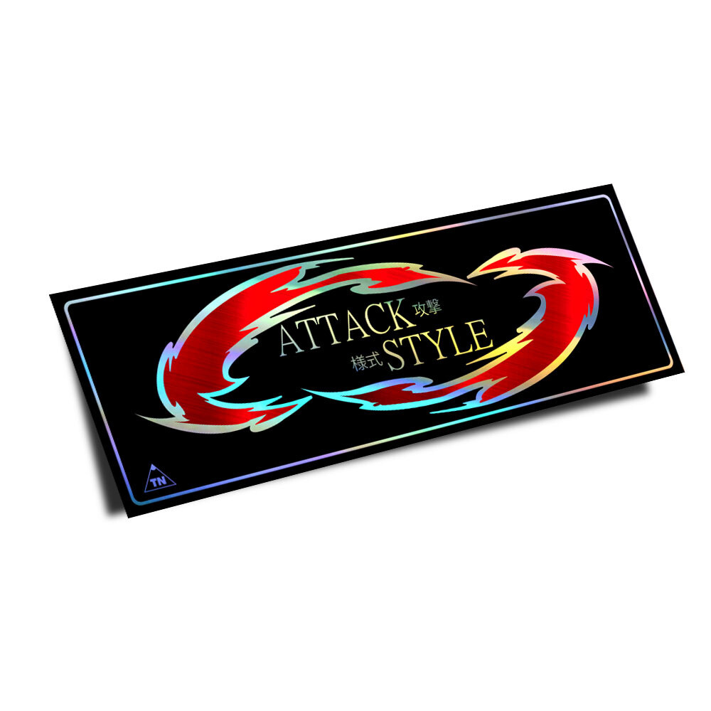 OFFICIAL TOUGE NATION "ATTACK STYLE" SLAP STICKER (RAINBOW HOLO EDITION)
