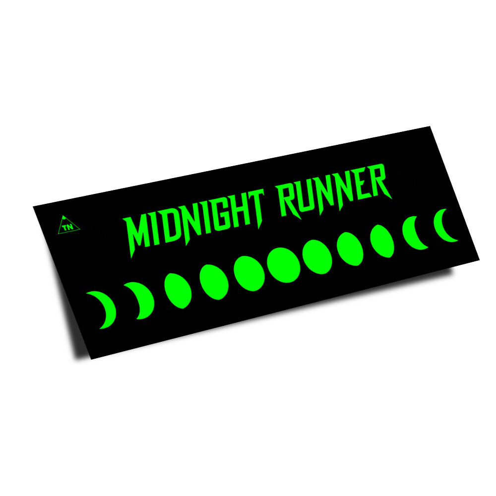 "MIDNIGHT RUNNER" SLAP STICKER (LIMITED EDITION GLOW IN THE DARK)