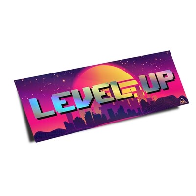 OFFICIAL TOUGE NATION &quot;LEVEL UP&quot; SLAP STICKER (HOLO OIL SLICK)