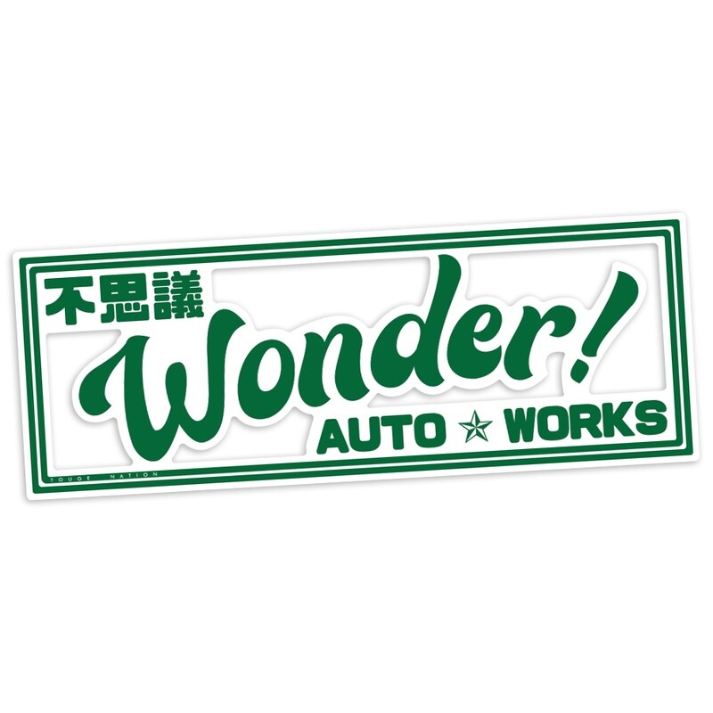 OFFICIAL TOUGE NATION "WONDER AUTO WORKS" CLEAR DIE-CUT