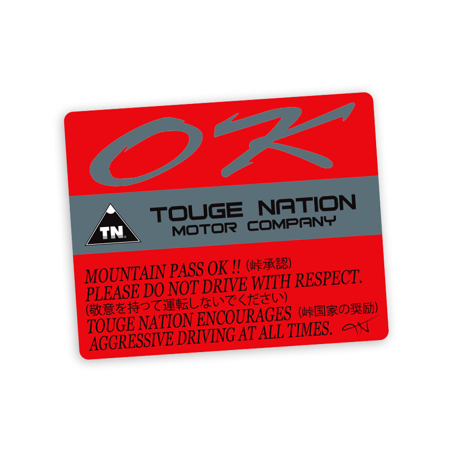 OFFICIAL TOUGE NATION "MOUNTAIN PASS OK" CERTIFICATION DECAL