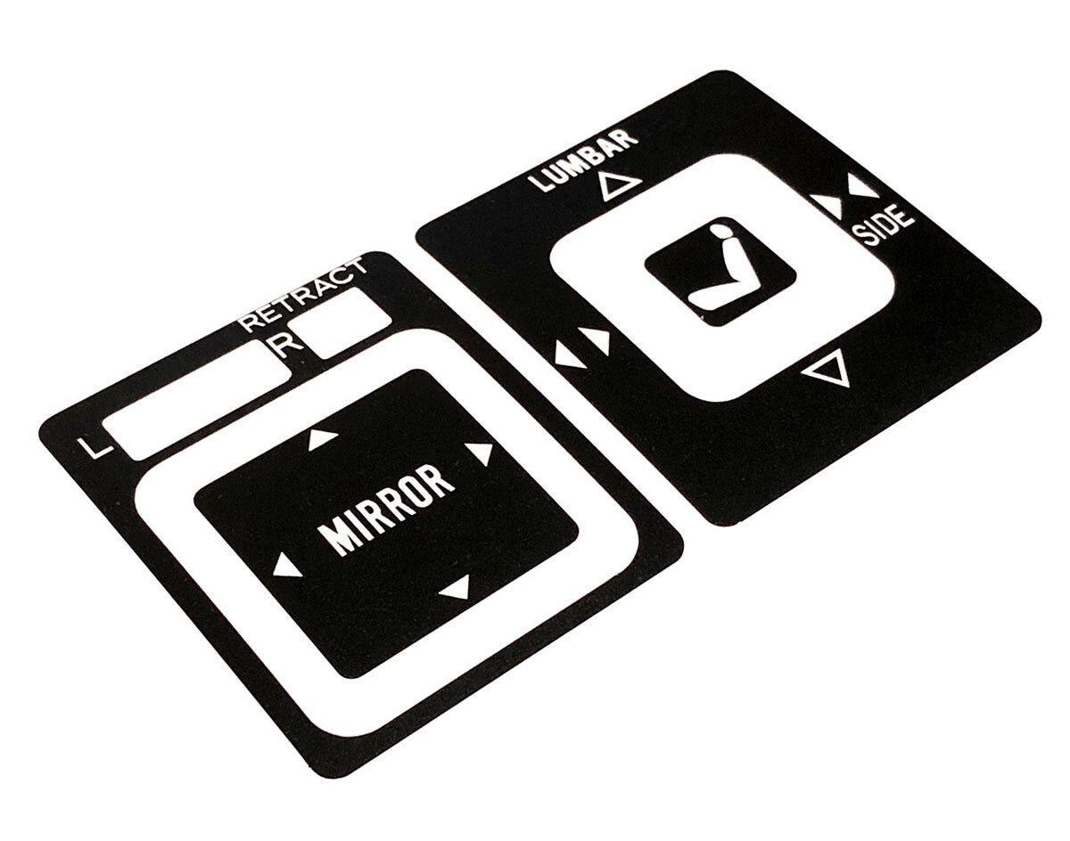 SIDE MIRROR / LUMBAR CONTROLS OVERLAY SET : TOYOTA SUPRA (A70) (W&#39; POWER FOLDING MIRRORS)