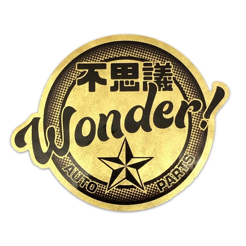 WONDER AUTO PARTS WINDOW DECAL (GOLD LEAF)
