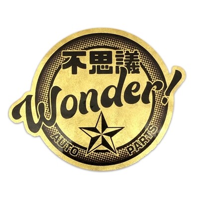WONDER AUTO PARTS WINDOW DECAL (GOLD LEAF)