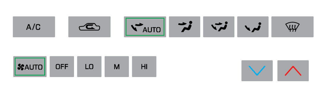 HVAC CONTROLS OVERLAY SET : TOYOTA SUPRA (A70) (LHD) - LIGHT VERSION (1986-1987)