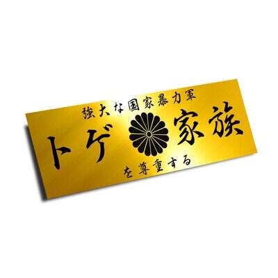TOUGE FAMILY VIOLENCE ARMY SLAP STICKER