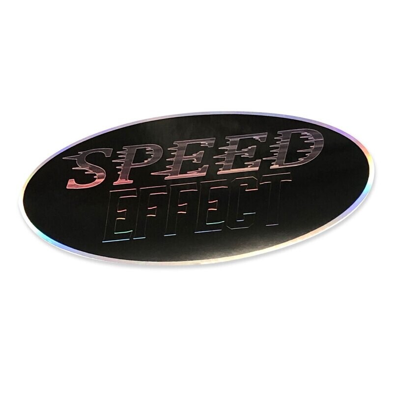 SPEED EFFECT OVAL HOLOGRAPHIC SLAP STICKER