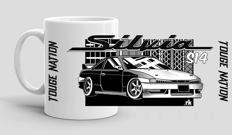 TOUGE NATION COFFEE MUG : NISSAN SILVIA S14 KOUKI