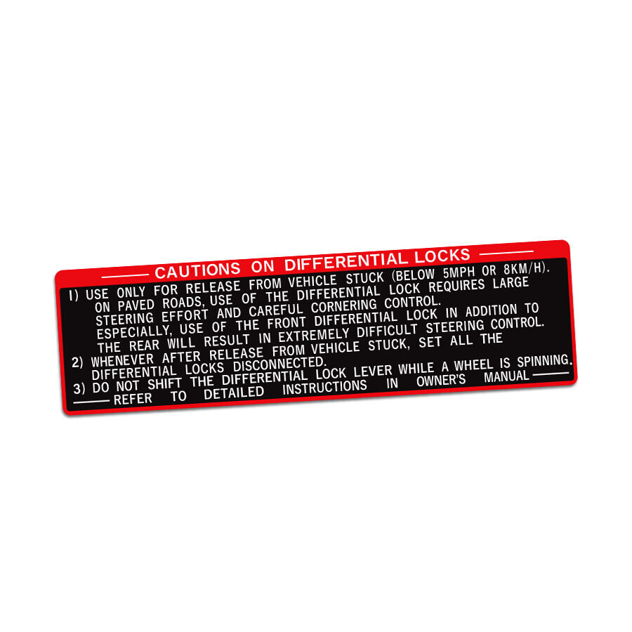 DIFFERENTIAL LOCK CAUTION DECAL : 60-SERIES LAND CRUISER