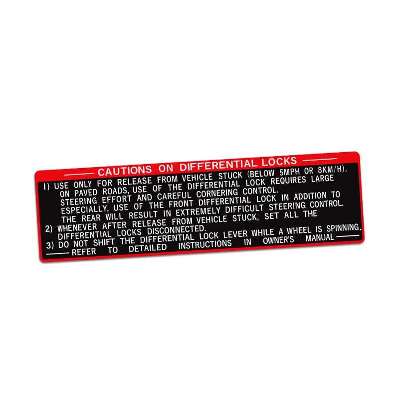 DIFFERENTIAL LOCK CAUTION DECAL : 60-SERIES LAND CRUISER