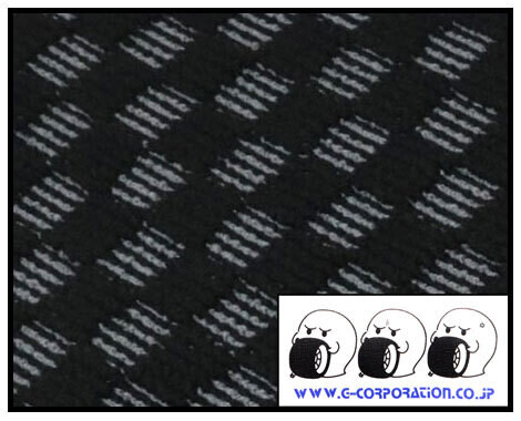 G-CORPORATION CHECKERED OBAKE TAG FLOOR MAT SET (BLACK)