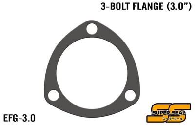 SUPER SEAL GRAPHITE LAMINATED EXHAUST FLANGE GASKET : 3.0&quot; (3-BOLT)