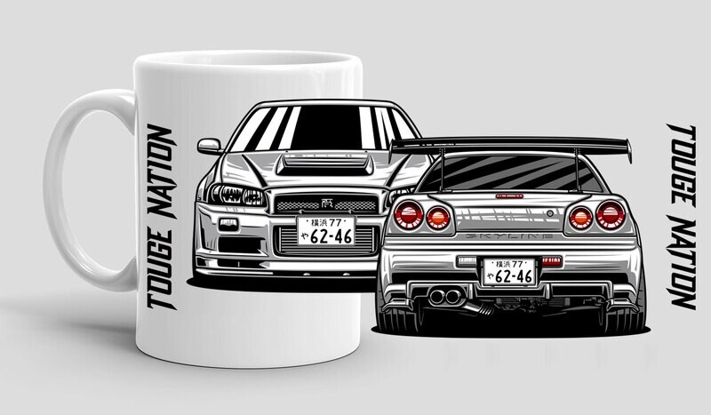 TOUGE NATION COFFEE MUG : NISSAN SKYLINE R34 GT-R