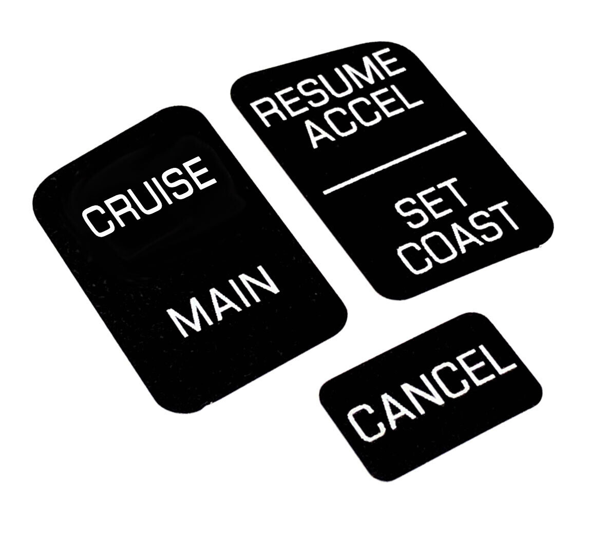 STEERING WHEEL CRUISE CONTROL BUTTON OVERLAY SET : TOYOTA SUPRA (A70) (FACELIFT) (CRUISE VERSION)
