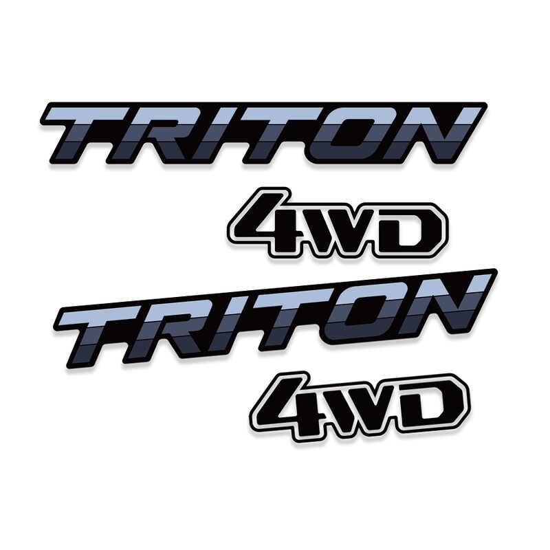 1986-1996 MITSUBISHI TRITON DOOR DECAL SET : TRITON (DARK VERSION)