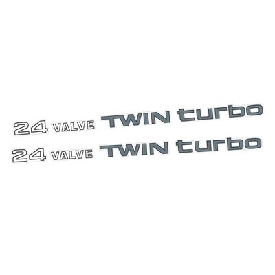 24-VALVE TWIN TURBO BODY DECAL SET : A70 TOYOTA SUPRA (EARLY VERSION)