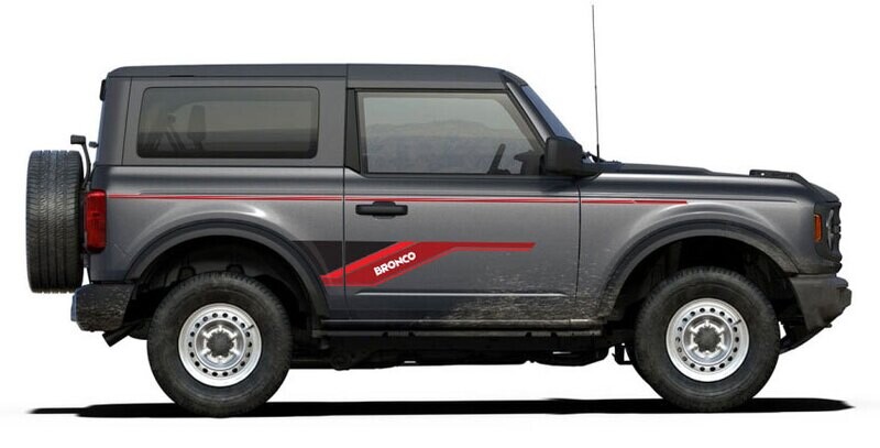 COOKTOWN BODY STRIPE DECAL KIT : 2021+ FORD BRONCO (2-DOOR)